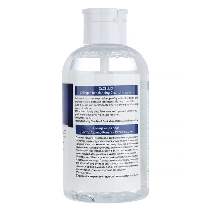

Вода для лица Dr.Cellio Collagen, очищающая, 700 мл
