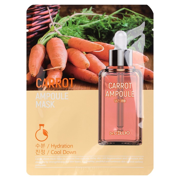 

Маска для лица тканевая Dr.Cellio Carrot Ampoule Mask