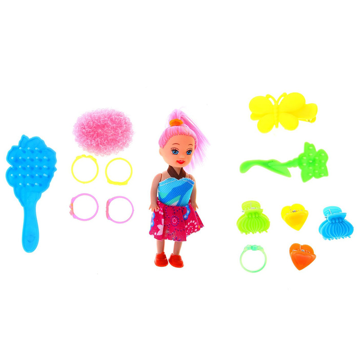 Кукла малышка "Маленький парикмахер" с аксессуарами, МИКС