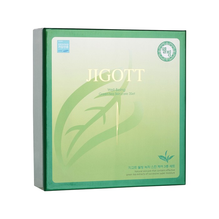 Набор уходовый с зеленым чаем JIGOTT WELL-BEING GREEN TEA SKIN CARE 3SET косметический набор well being green tea