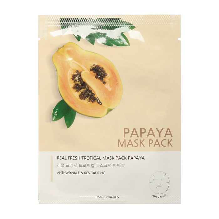 

Маска тканевая с экстрактом папайи REAL FRESH TROPICAL MASK PAPAYA 25мл