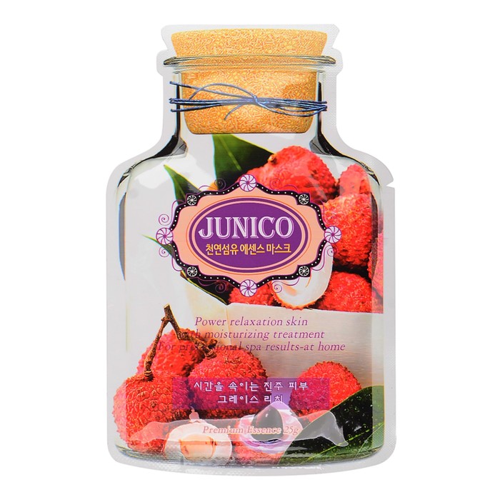 

Маска тканевая c экстрактом личи Junico Lychee Essence Mask 25 гр