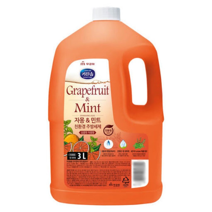 цена Средство для мытья посуды Mukunghwa Grapefruit&Mint Dishwashing Detergent, 3 л