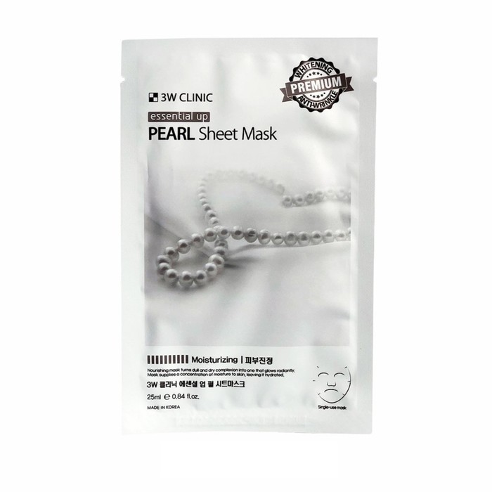 

Маска тканевая с экстрактом жемчуга ESSENTIAL UP PEARL SHEET MASK, 25 мл