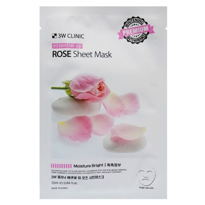 

Маска тканевая с экстрактом розы ESSENTIAL UP ROSE SHEET MASK, 25 мл