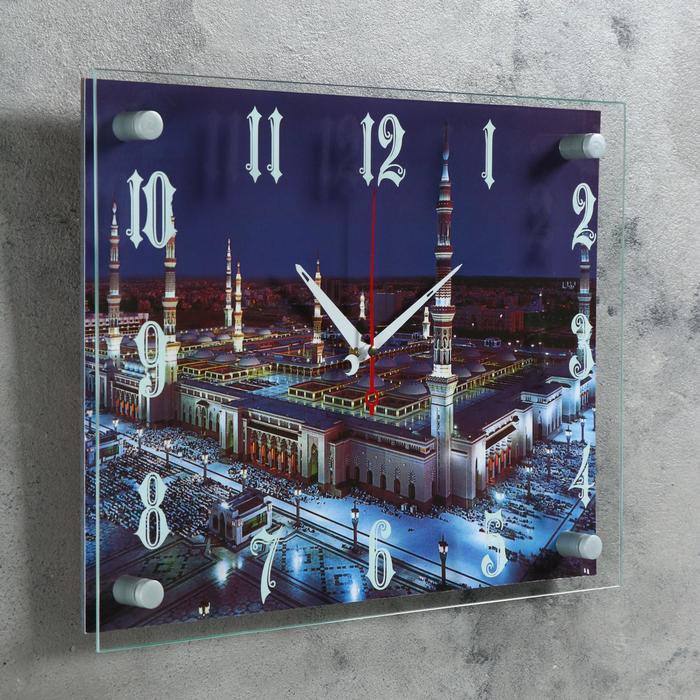 Часы настенные прямоугольные "Мекка", 30х40 см микс