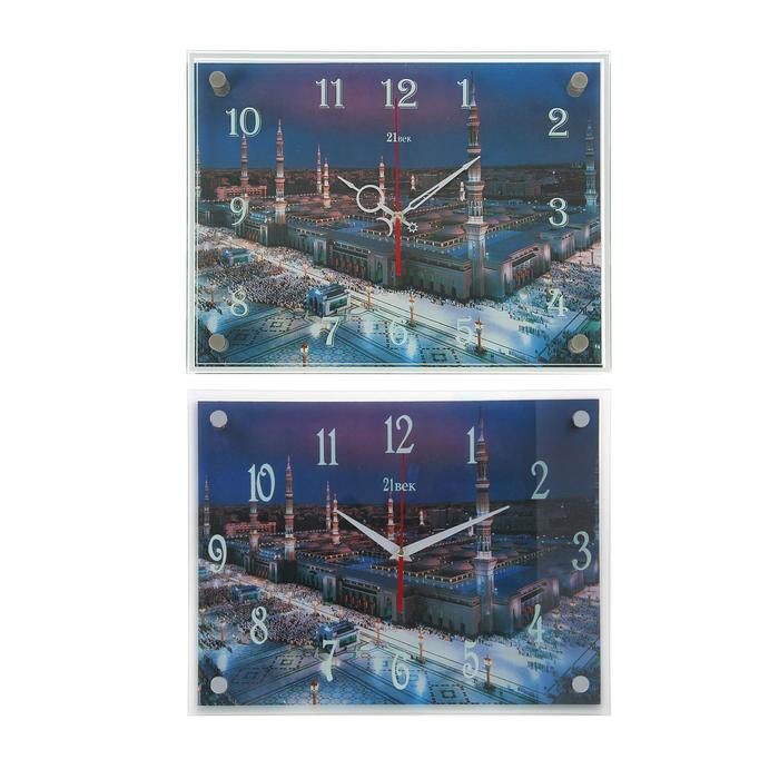 Часы настенные прямоугольные "Мекка", 30х40 см микс