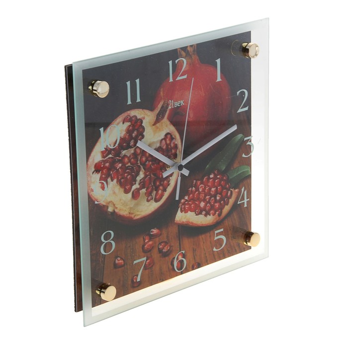 Часы настенные квадратные "Гранат", 25х25 см микс