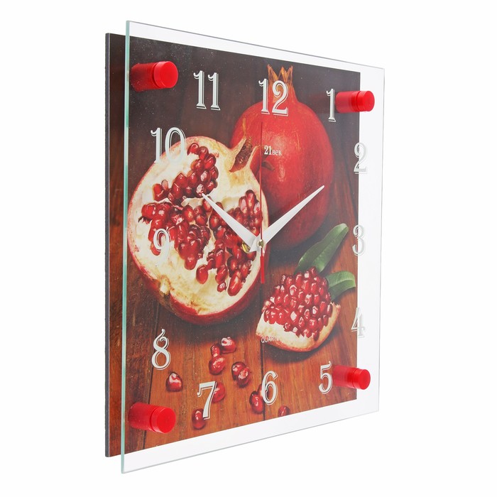 Часы настенные квадратные "Гранат", 25х25 см микс