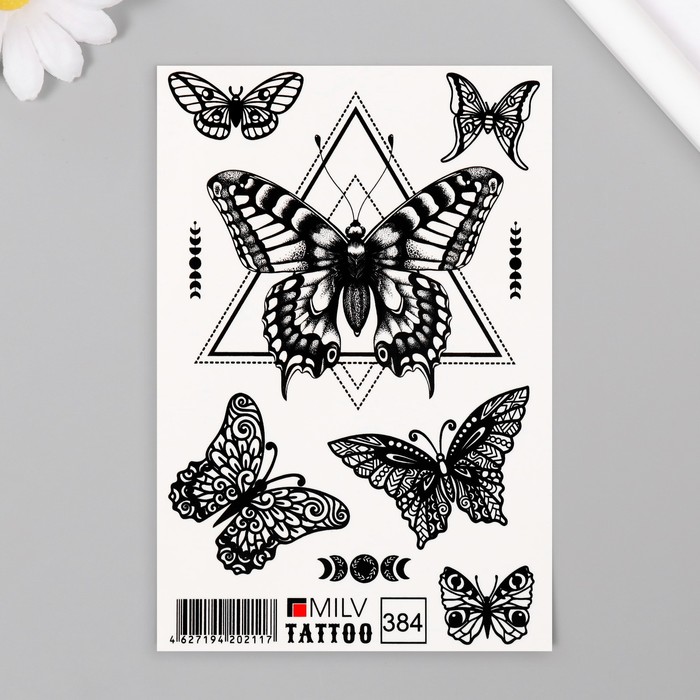 Татуировка на тело Бабочки 10х15 см татуировка на тело и ногти бабочки