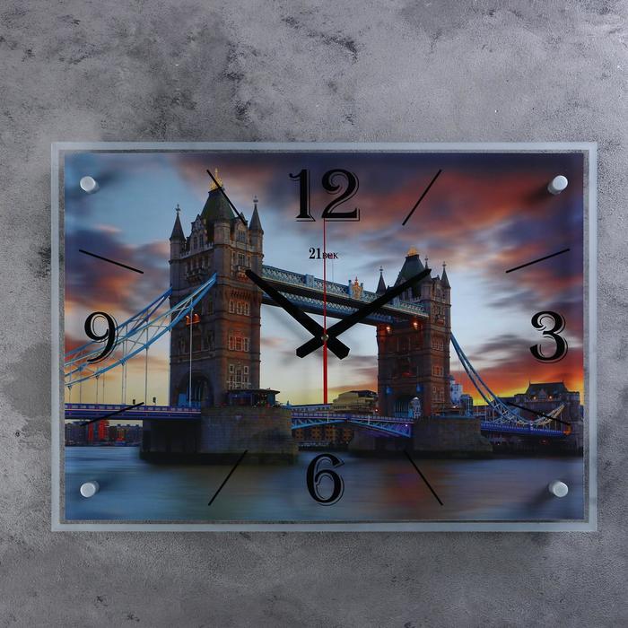 Часы-картина настенные, серия: Город, Тауэрский мост, 40х56 см часы картина настенные серия город тауэрский мост плавный ход 30 х 40 см