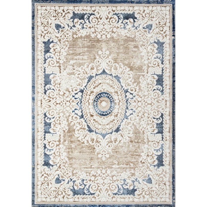 

Ковёр прямоугольный Merinos Antep, размер 200x400 см, цвет 630 cream/blue