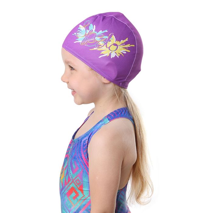 Шапочка для плавания SPEEDO Polyester Printed Cap Jr, безразмерная, цвет жёлто-бирюзовый