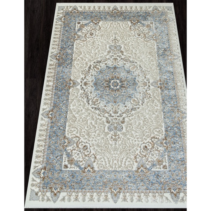

Ковёр прямоугольный Sahara 06066a, размер 160x230 см, цвет l.blue fdy/cream hb