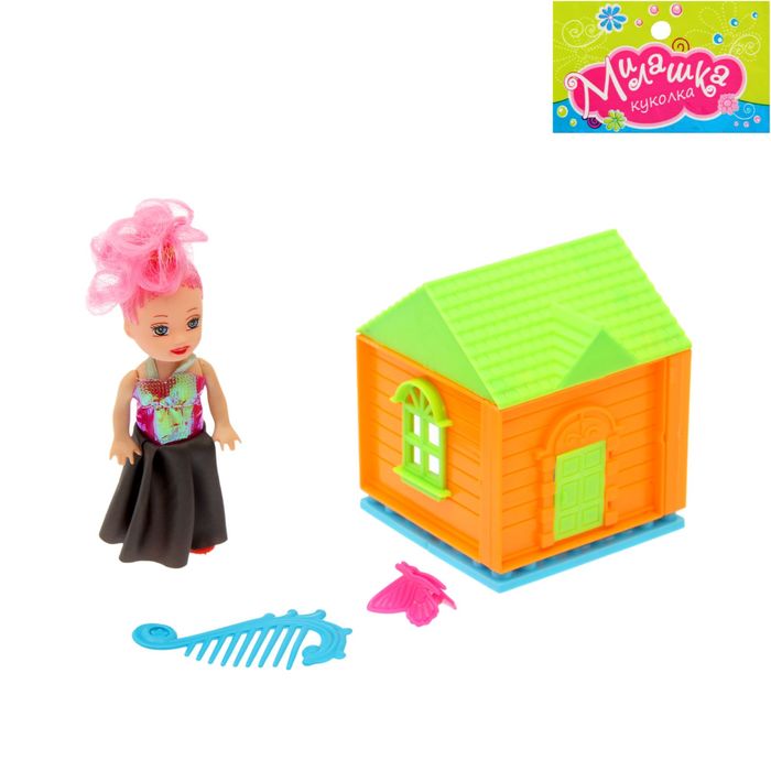 Дом с куклой малышкой и аксессуарами, МИКС