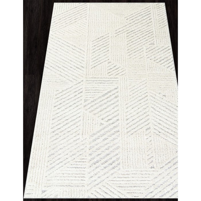 

Ковёр прямоугольный Tunis 6801a, размер 114x180 см, цвет white/l.gray