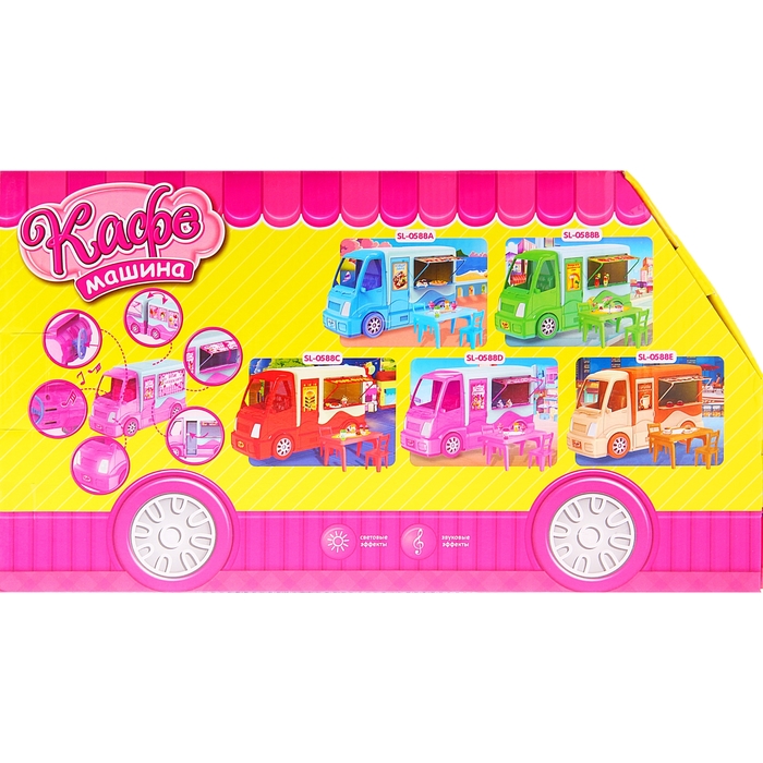 Набор игровой "Кафе машина-Япония" с аксессуарами, световые и звуковые эффекты