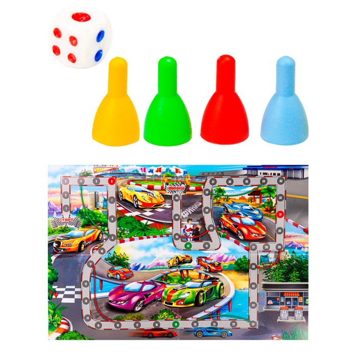 

Настольная игра «Большая гонка», 2-4 игрока, 3+