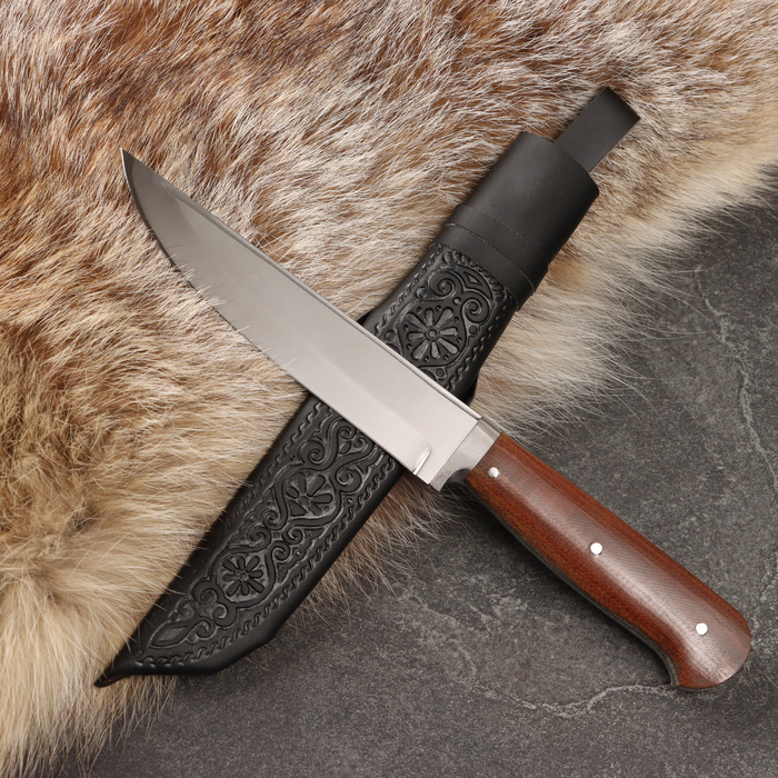 Нож Корд Куруш - Малый, текстолит, гюльбанд олово, 95Х18 (13-14см)