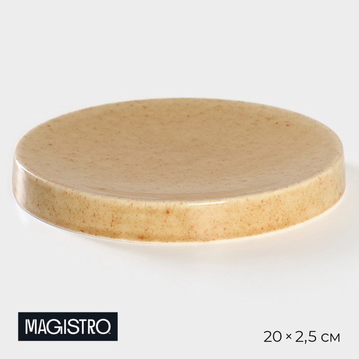 Блюдо сервировочное фарфоровое Magistro Stone, d=20 см блюдо фарфоровое сервировочное magistro poursephona d 21 см цвет бежевый