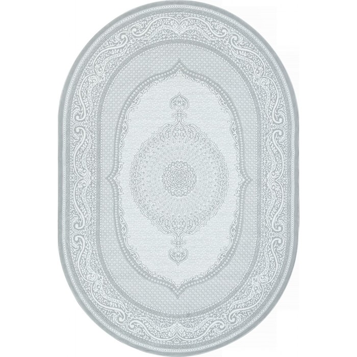 Ковёр овальный Valentis Sirocco, размер 100x200 см, цвет grey/white ковёр прямоугольный valentis sirocco размер 100x200 см