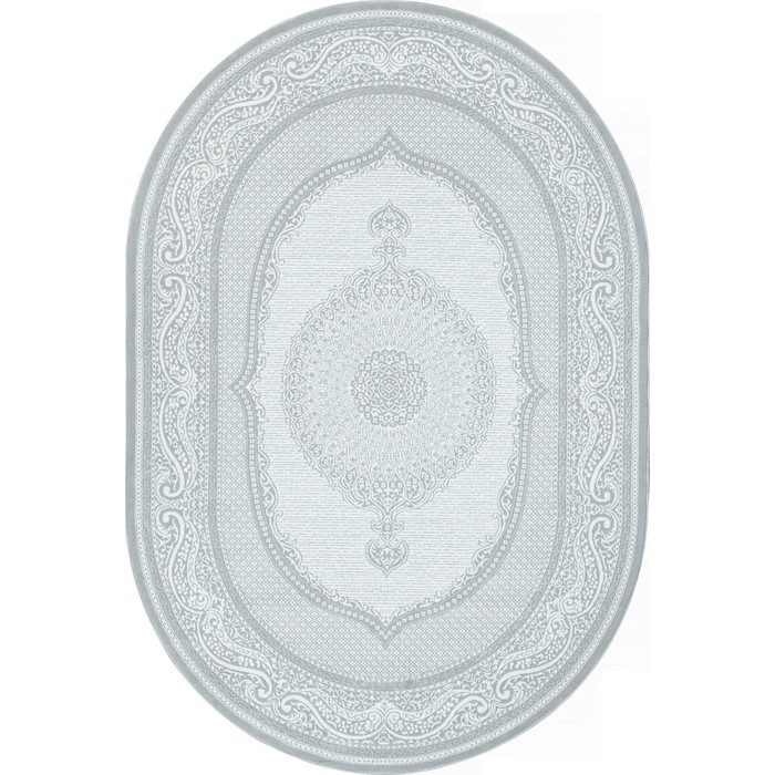 

Ковёр овальный Valentis Sirocco, размер 100x200 см, цвет grey/white