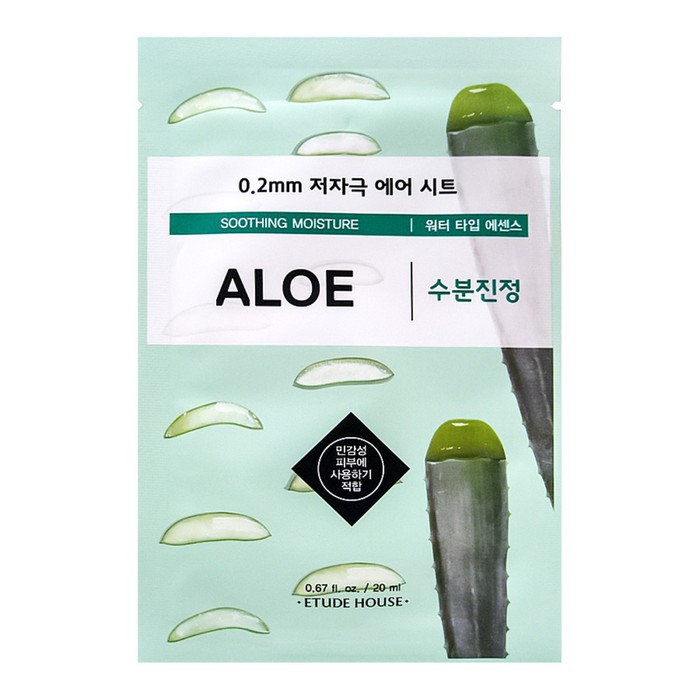 

Маска тканевая для лица Etude House «Успокоение», с экстрактом алоэ, 20 мл