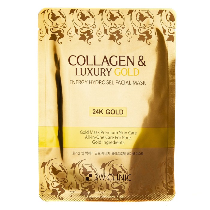 

Маска для лица гидрогелевая 3W Clinic, с коллагеном и золотом, 30 г