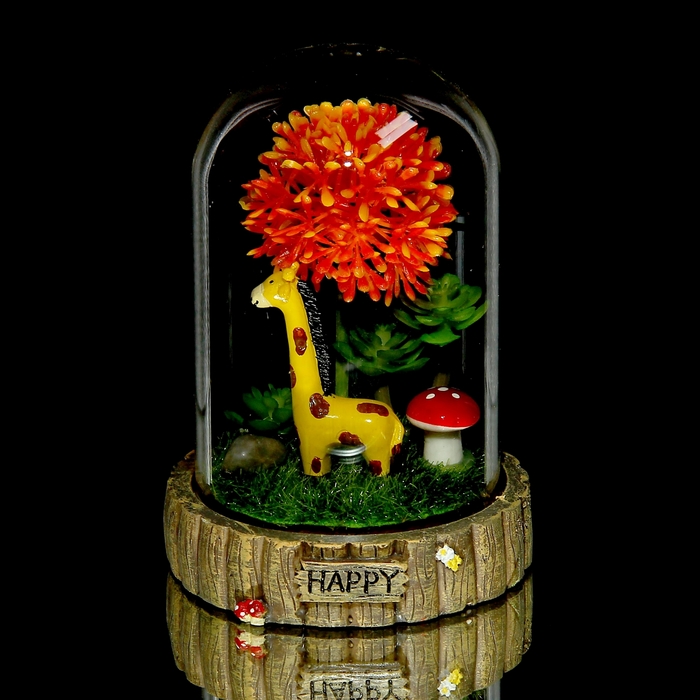 Сувенир колба "Жирафы у дерева" МИКС