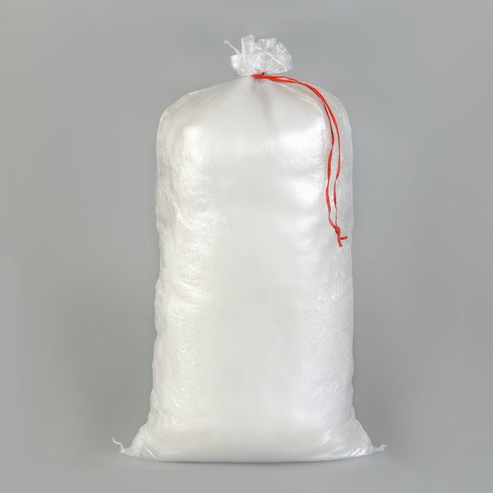 Мешок полипропиленовый, 55 × 95 см, на 50 кг, прозрачный, с завязками