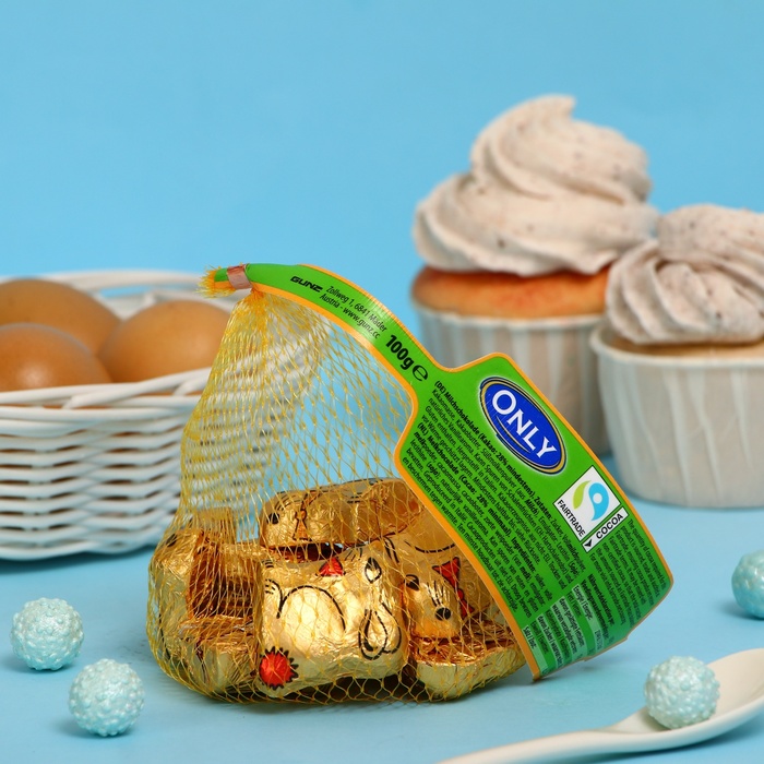 

Золотые пасхальные кролики Only из молочного шоколада, 100 г
