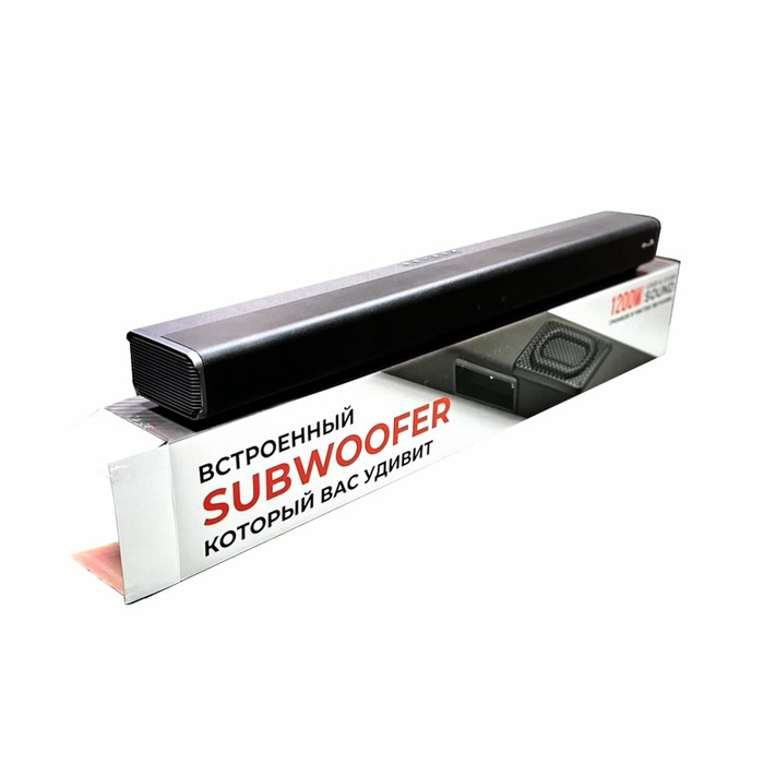 цена Саундбар ELTRONIC SOUND SLICK (30-05), беспроводной, 120 Вт, USB, AUX, Optical, BT, черный