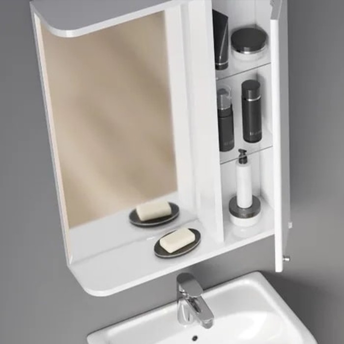 Шкаф-зеркало Spectrum 55, правый, с подсветкой 55 х 75 х 15 см