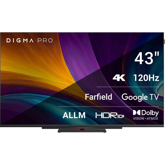 телевизор digma pro 43 43c Телевизор Digma Pro 43C, 43, 3840x2160, DVB-T2/C/S2, HDMI 3, USB 2, Smart TV, чёрный