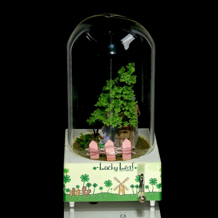 Сувенир музыкальный колба "Домик в лесу" МИКС