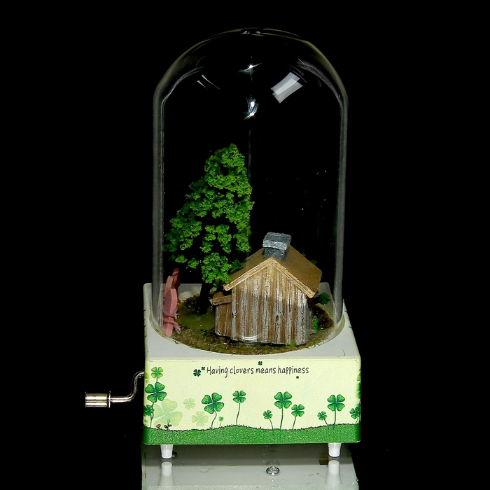 Сувенир музыкальный колба "Домик в лесу" МИКС