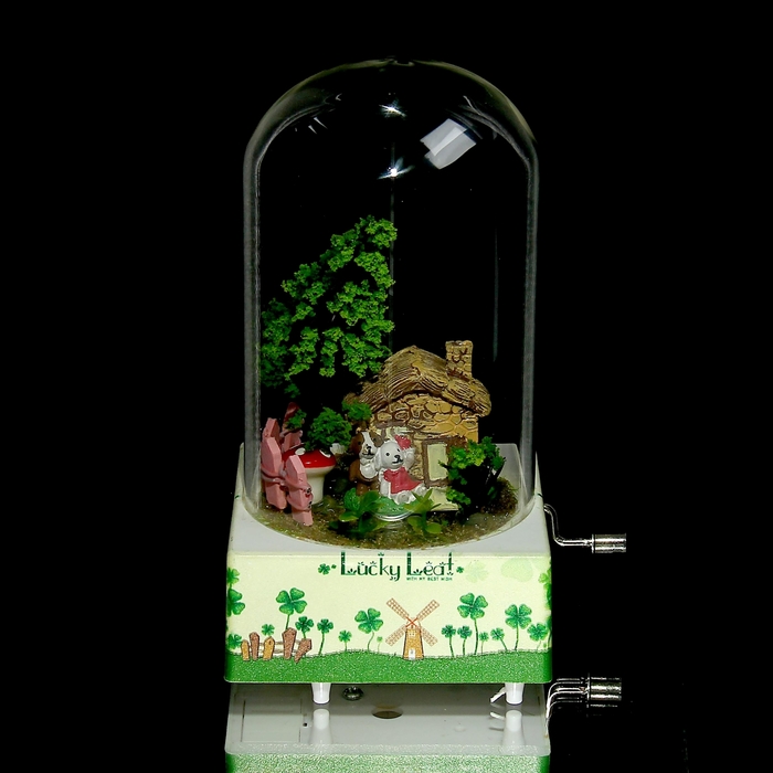 Сувенир музыкальный колба "Домик в лесу" МИКС