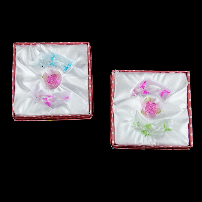 Сувенир "Дельфины у цветка" набор 3 шт., микс