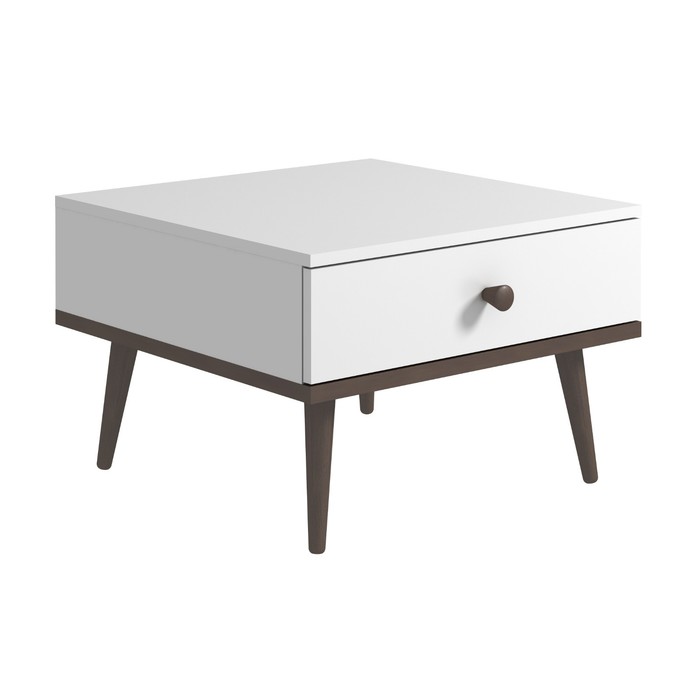 

Стол журнальный-6 "Art design. Квадрат", 600 х 600 х 398, Орех темный/Белый глянец