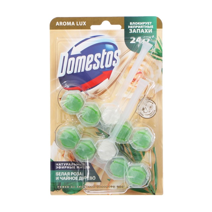 

Блок для очищения унитаза DOMESTOS Power 5 DUO белая роза и чайное дерево, 100 гр