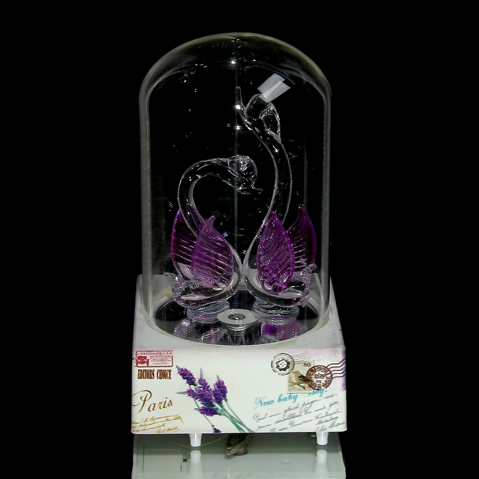 Сувенир музыкальный и световой колба "Лебедушки" МИКС