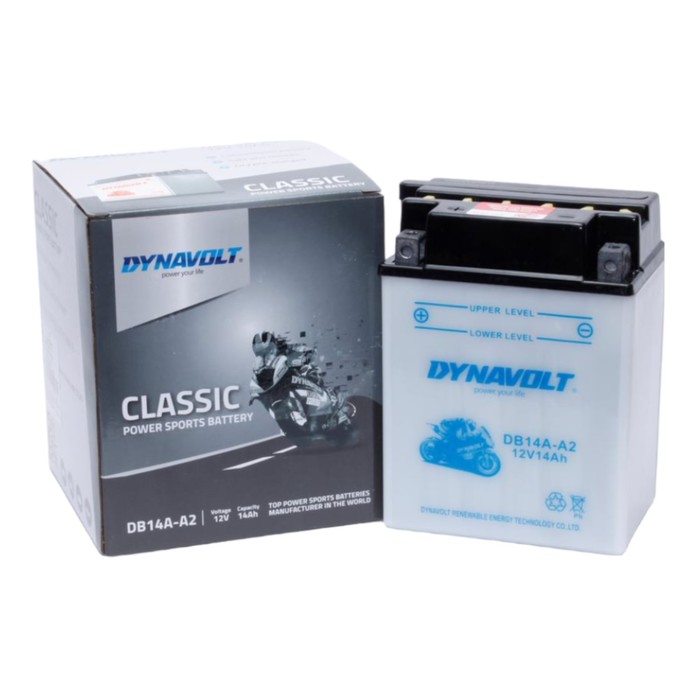 Аккумулятор Dynavolt DB14A-A2, 12V, DRY, прямая, 160 A, 134 х 89 х 176