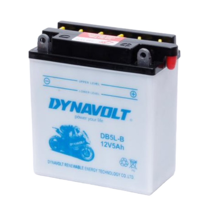 Аккумулятор Dynavolt DB5L-B, 12V, DRY, обратная, 50 A, 120 х 60 х 130