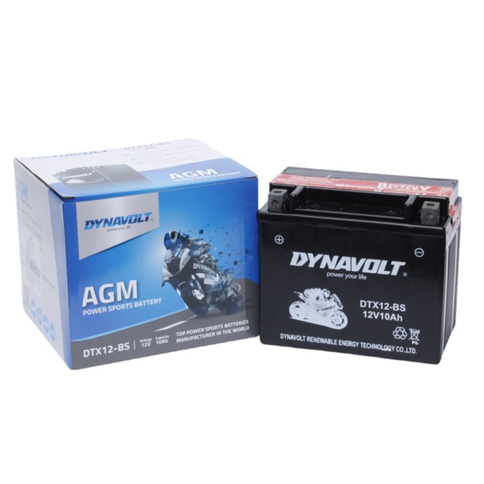 Аккумулятор Dynavolt DTX12-BS, 12V, AGM, прямая, 160 A, 150 х 87 х 130
