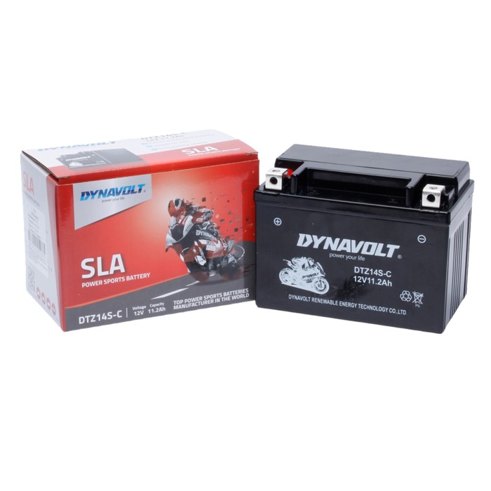 Аккумулятор Dynavolt DTZ14S, 12V, SLA, прямая, 170 А, 150 х 86 х 110