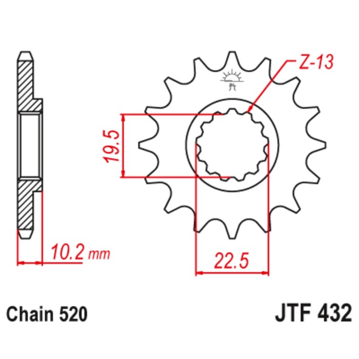 Звезда передняя JT, для 520 цепи, ведущая, 15 зубьев замок для соединения цепи jt jtc520hdsnnsl