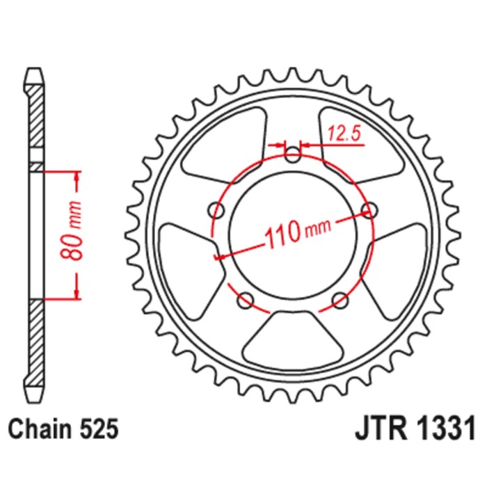 Звезда задняя JT, для 525 цепи, ведомая, сталь, 42 зубьев замок для соединения цепи jt jtc520hdsnnsl