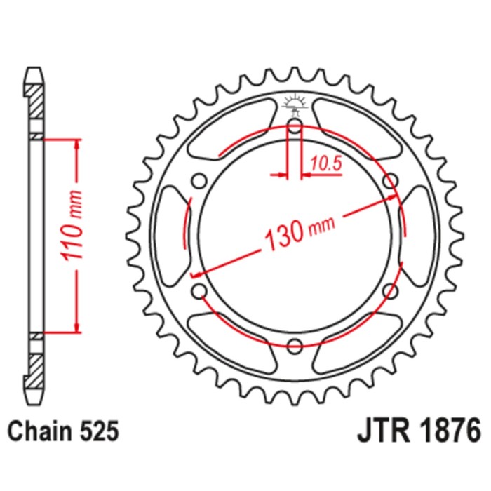 Звезда задняя JT, для 525 цепи, ведомая, сталь, 45 зубьев замок для соединения цепи jt jtc520hdsnnsl