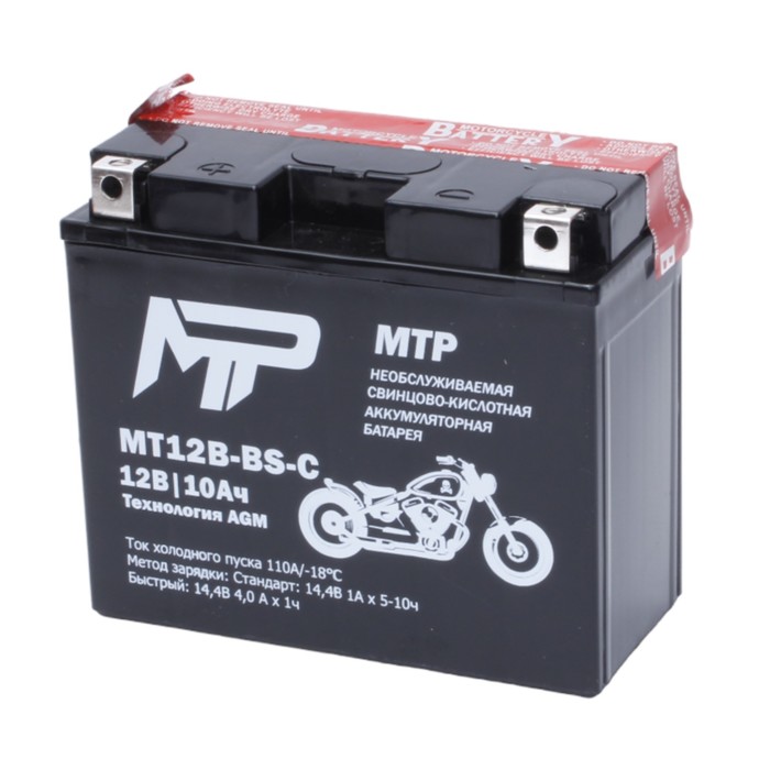 

Аккумулятор MTP MT12B-BS-C, 12V, AGM, прямая, 110 А, 150 х 69 х 130 мм