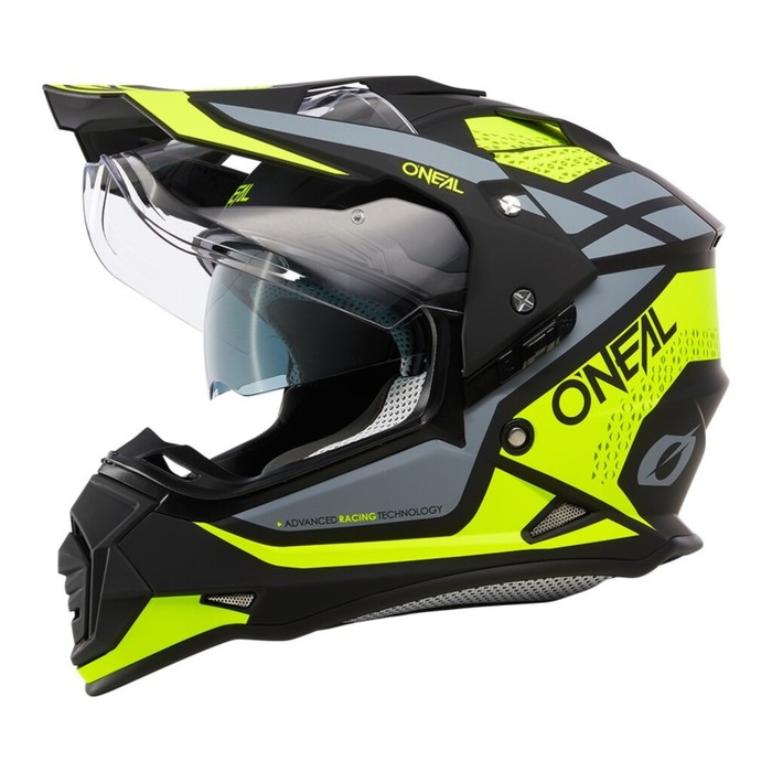 

Шлем кроссовый со стеклом O'Neal Sierra R V24, ABS, матовый, желтый/черный, XL